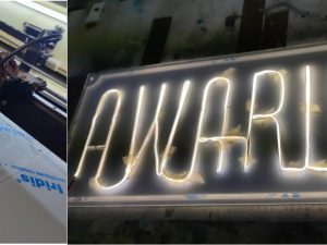 insegna filo LED da 98€ con il tuo logo
