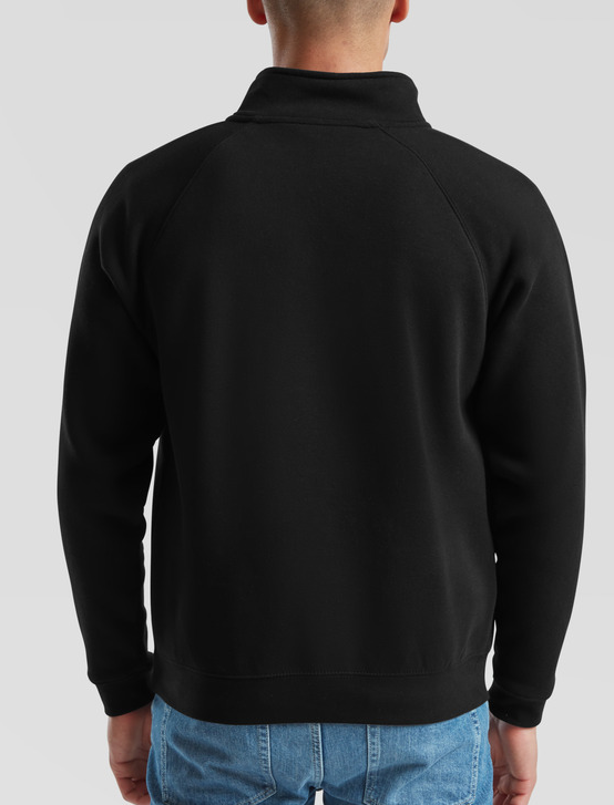 Premium Zip Neck Sweat 1- Fruit of the Loom