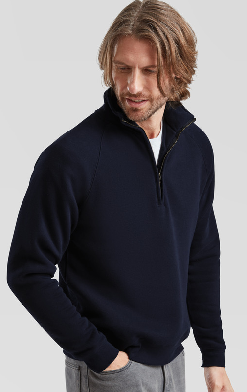 Premium Zip Neck Sweat5 - Fruit of the Loom